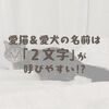 愛猫＆愛犬の名前は「２文字」が呼びやすい！？