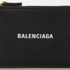 BALENCIAGA ★ Cash printed textured-leather wallet