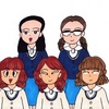 私立青海女学院の生徒たち