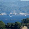 　海辺の風景・自衛艦さざなみ