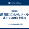 投資日記 2026/05/14 - 光の速さで$ON天を穿つ