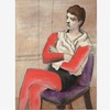Pablo Picasso, Sultanbank sitting with arms crossed (in 1923)