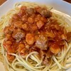 エビとソーセージのトマトソースパスタ