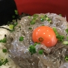 食べることには飽きない　大浜町漁協かあちゃんの店で生しらす丼うんまああ