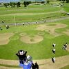 水前寺江津湖公園　くまモンの巨大地上絵 