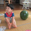 成長日記♪2023/7/3♪７歳小学２年生＞【蔵出し２歳１０ヶ月】2018/7/3スイカ記念日