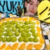低糖質パンプディングケーキ シャインマスカットを飾って 推しの誕生日