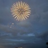 季節外れの打ち上げ花火！幼稚園の卒園祝いで行いました。打ち上げ花火の鑑賞は河川敷で！