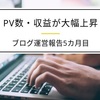 【ブログ運営報告】米国株投資ブログ5か月目　PV数と収益は？驚きの成果！　