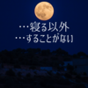 「…寝る以外…することがない」