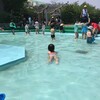 日曜はたこ公園で初プール