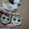 猫の刺繍ブローチ（８，９個目）