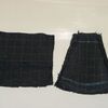 制服（ズボン）で作ったリカちゃんのタータンチェックのＡラインのスカート