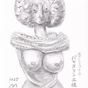 スケッチ練習　～ パキスタンの土偶 ～