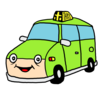 かわいいタクシー のイラスト
