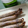 ししゃも(オス)とデラウェアの白