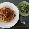 茄子と挽肉のボロネーゼと無限ピーマンを作ってみた