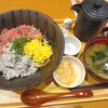 まぐろたたき＆しらす丼🐟