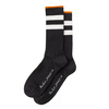 ヌーディージーンズ：AMUNDSSON SPORT SOCKS BLACK/WHITE