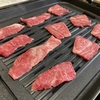 【家族】暑い日の焼肉　汗だくです