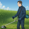 草刈りに助っ人登場