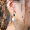 kawara pierce & earring – cotton pearl –