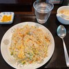 軽めの定食にして、鎮痛薬（アセトアミノフェン）を飲む。 at 曲家餃子房 