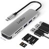 USB C ハブ アダプタ 6-in-1 Lvdou マルチポート USB ハブ Type-C 85W PD充電 4K HDMI Micro SD / SDカードリーダー USB-C 交換アダプタ MacBook Pro 13 14 15 16 (2016-2021 M1)、MacBook Air (2018-2021 M1)、iPad Pro (2018 -2021 )、Surface Pro 8、7 / Go 3、2 (サーフェス)、Galaxy Book、Chromebookなどのノートパソコン、タ