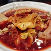 水煮牛肉とモウカザメ。