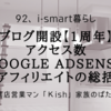 ブログ開設【1周年】アクセス数・Google Adsense・アフィリエイトの総括