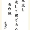 風流も 流して過ぎ去る 雨台風