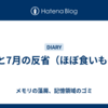 6月と7月の反省（ほぼ食いもの）