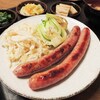 塩ラーメン味のキャベツの炒め物とウインナーソーセージ