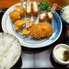 「とんかつ神楽坂さくら "ひとくちかつ5種盛り定食セット"」馬事公苑店