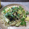 ズッキーニとじゃがいもと塩昆布のパスタ