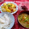 １７日の食事（鯛の酒蒸しなど）と花（ハスなど）と出来事