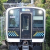 山間を走るE131系電車