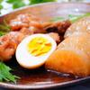 鶏手羽元と大根の煮もの＆ゆでれんこんと水菜のサラダ
