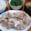 今日の食べ物　朝食に豚冷しゃぶ