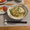 オクラのクリームパスタ　6月11日の昼食