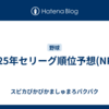 2025年セリーグ順位予想(NPB)