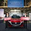 長安マツダが「MAZDA6e」の量産開始を正式発表、記念式典にはマツダ毛籠社長も出席。