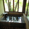 四万温泉・積善館山荘に宿泊⑦・朝のテラス～朝部屋風呂