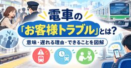 電車の「お客様トラブル」とは？意味・遅れる理由・できることを図解