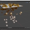 Blender 2.9で指定の色変化が起こるパーティクルを作成する