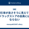 割引率が良さそうに見えてもドラッグストアの会員にはならない