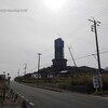 陥没した慶野松原と解体される世界平和大観音像