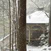 早春の加持ヶ峰遊山　吹雪く