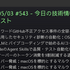 2026/05/03 #543 - 今日の技術情報ダイジェスト