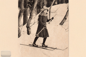 〈冬季五輪企画2〉大正時代の「スキー美人」　袴やスカート姿の最新ファッション